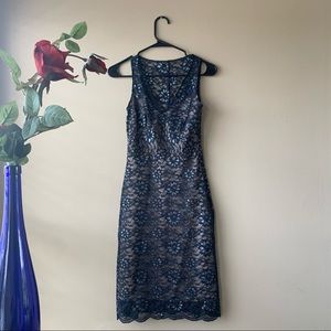 🇺🇦Guess black lace Midi Dress